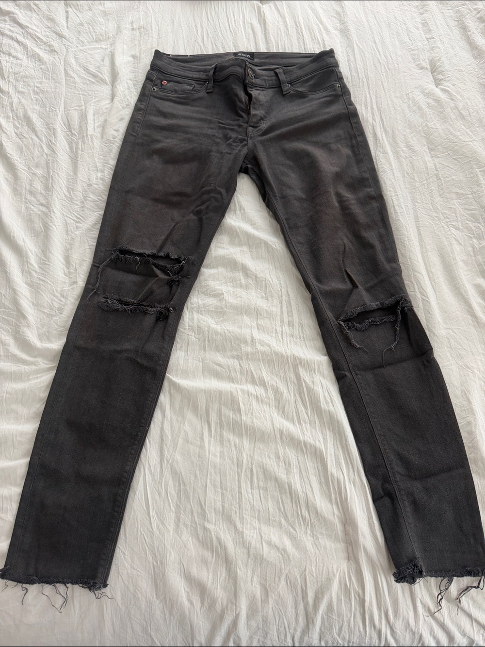 Hudson Jeans Black Ripped Skinny Jeans